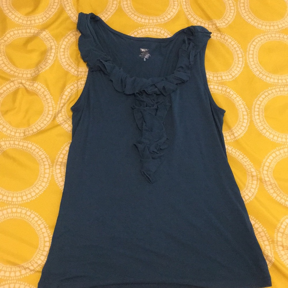 Mossimo Supply Co. Dark teal Ruffle Tank Top